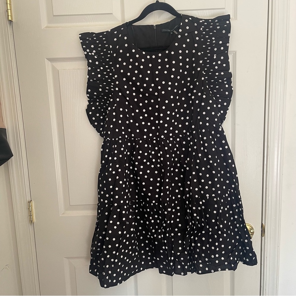 NWT black polka dot dress